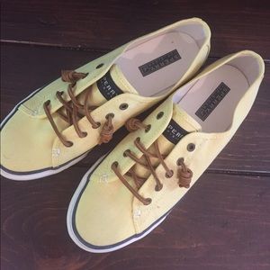 Yellow Sperry Topsider Slip On Sneaker/Boat shoes