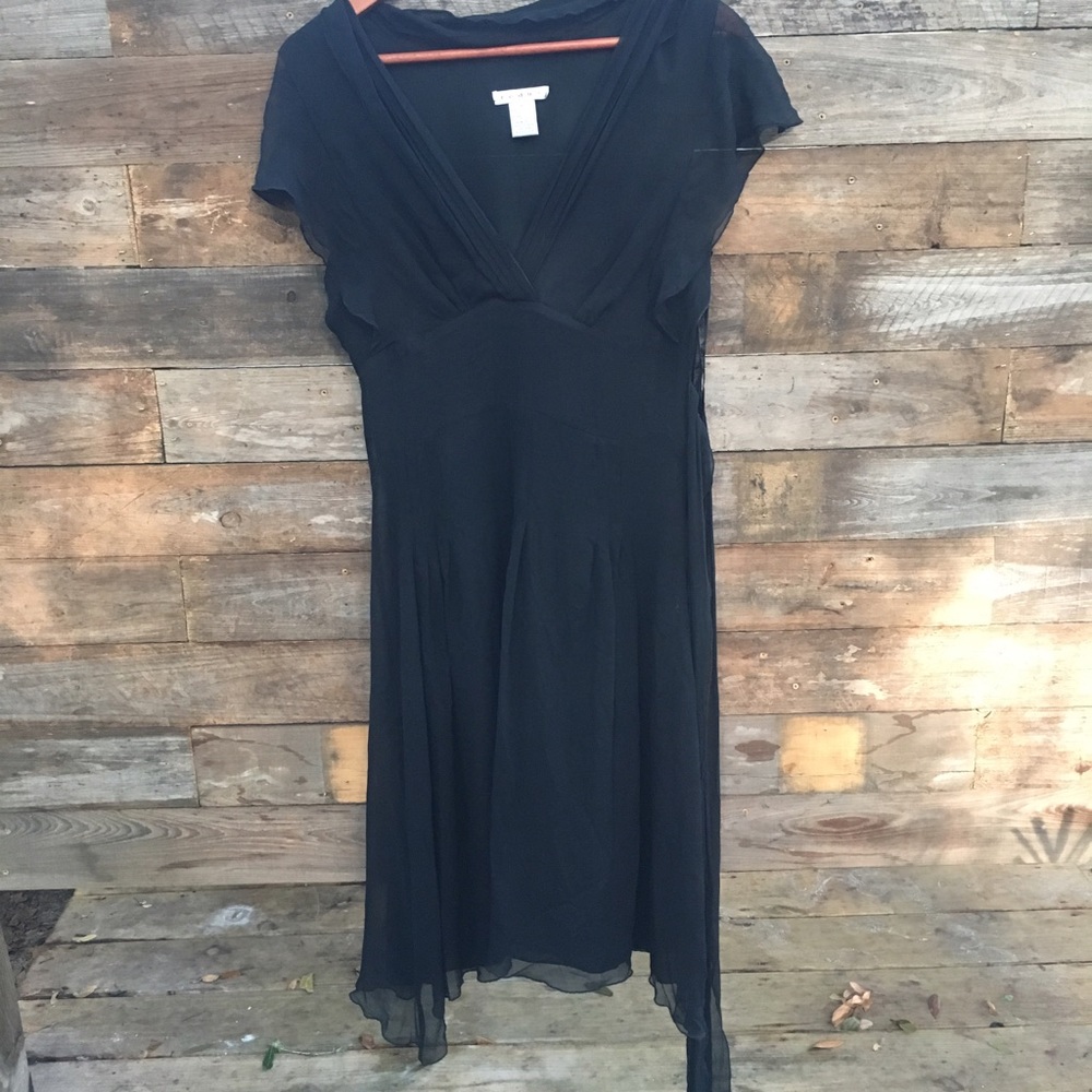 Black silk dress