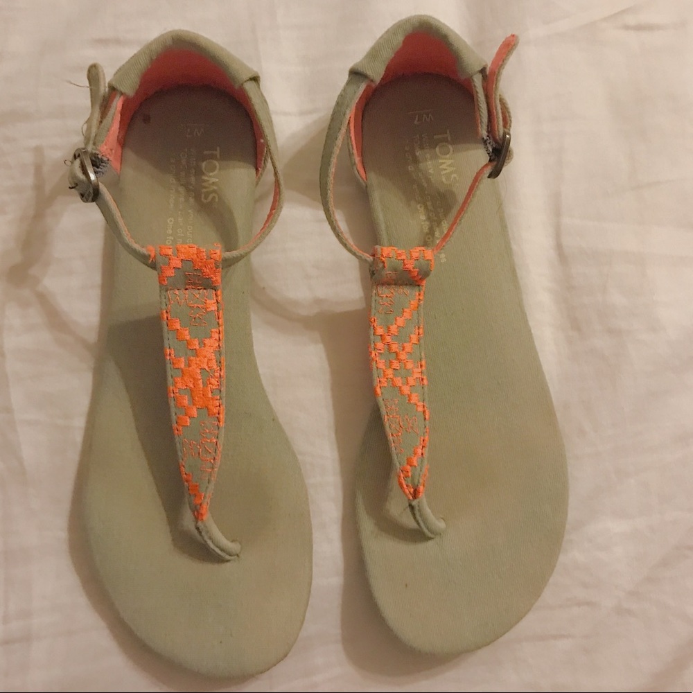 TOMS Neon Denim Playa Sandals