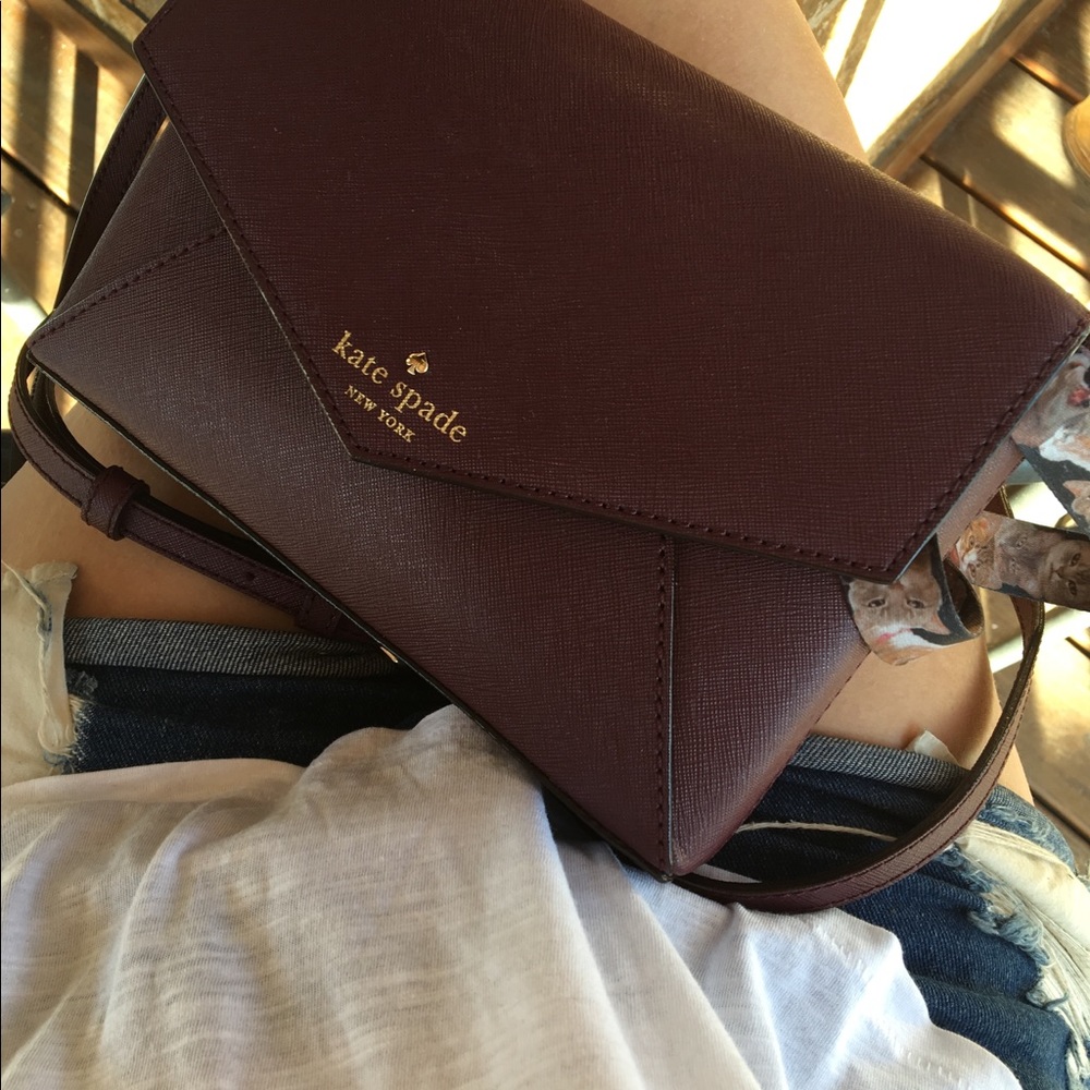 burgundy kate spade satchel