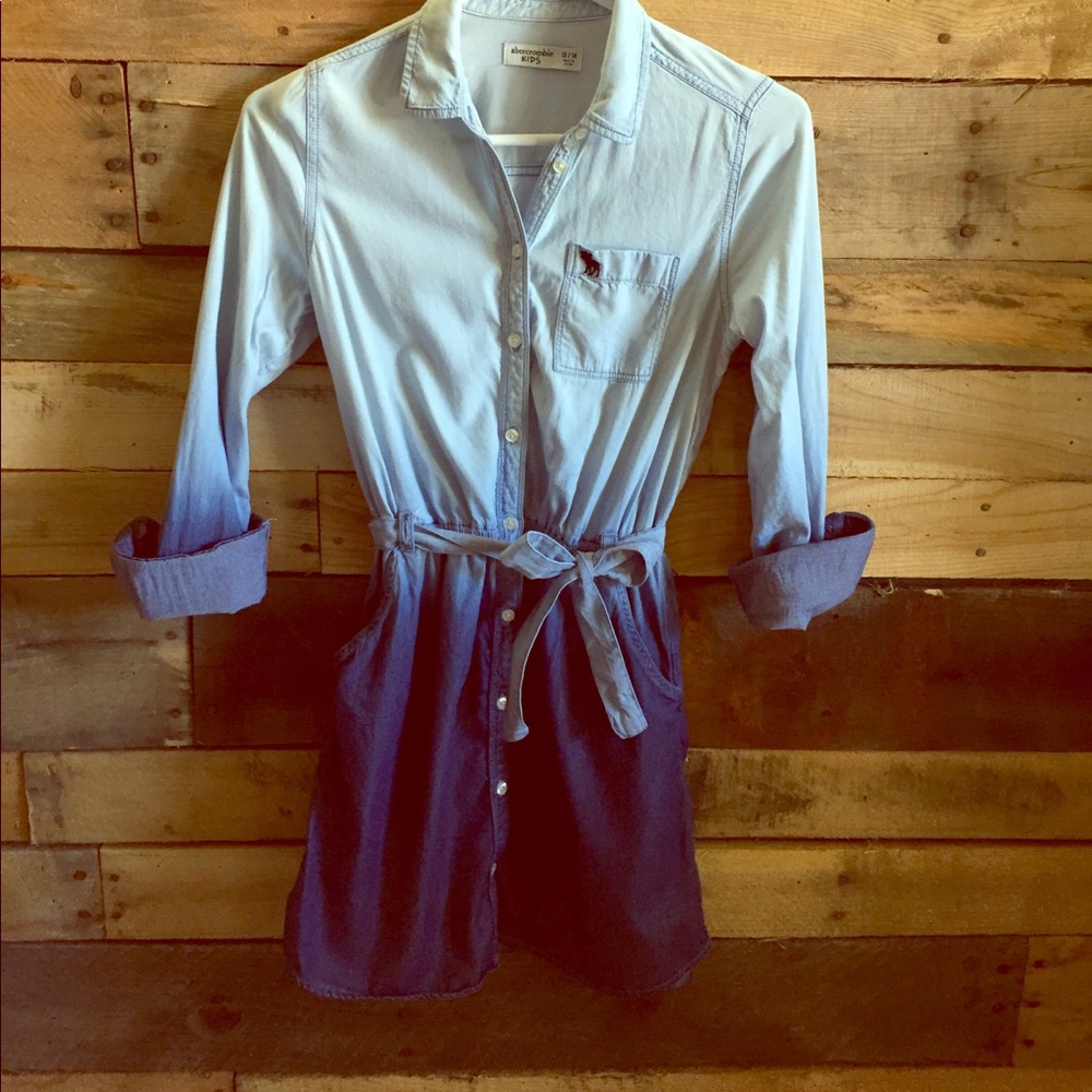 Girls Abercrombie Kids Ombré Jean Dress 13/14