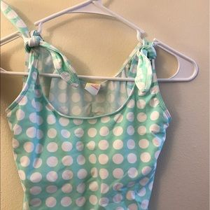 Kortni Jeane polka dot tie swim top
