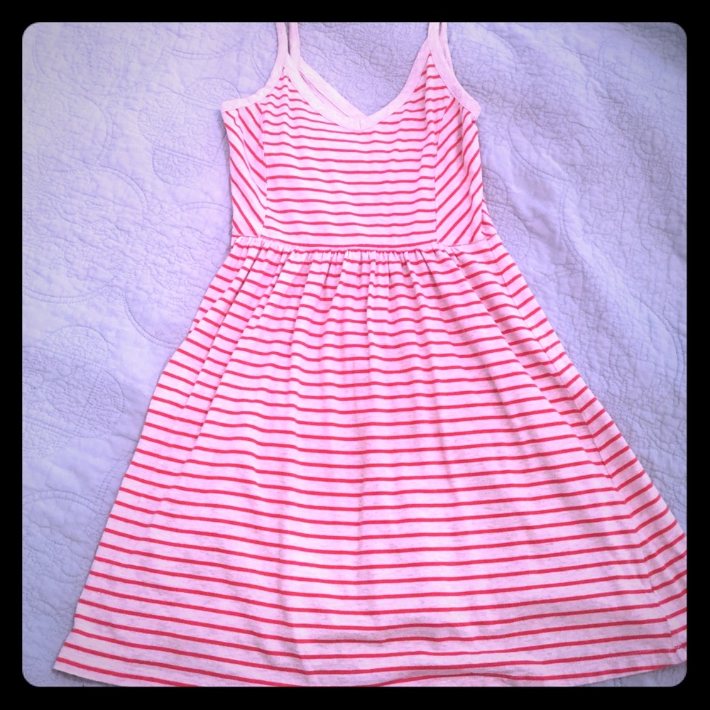 Red stripe dress