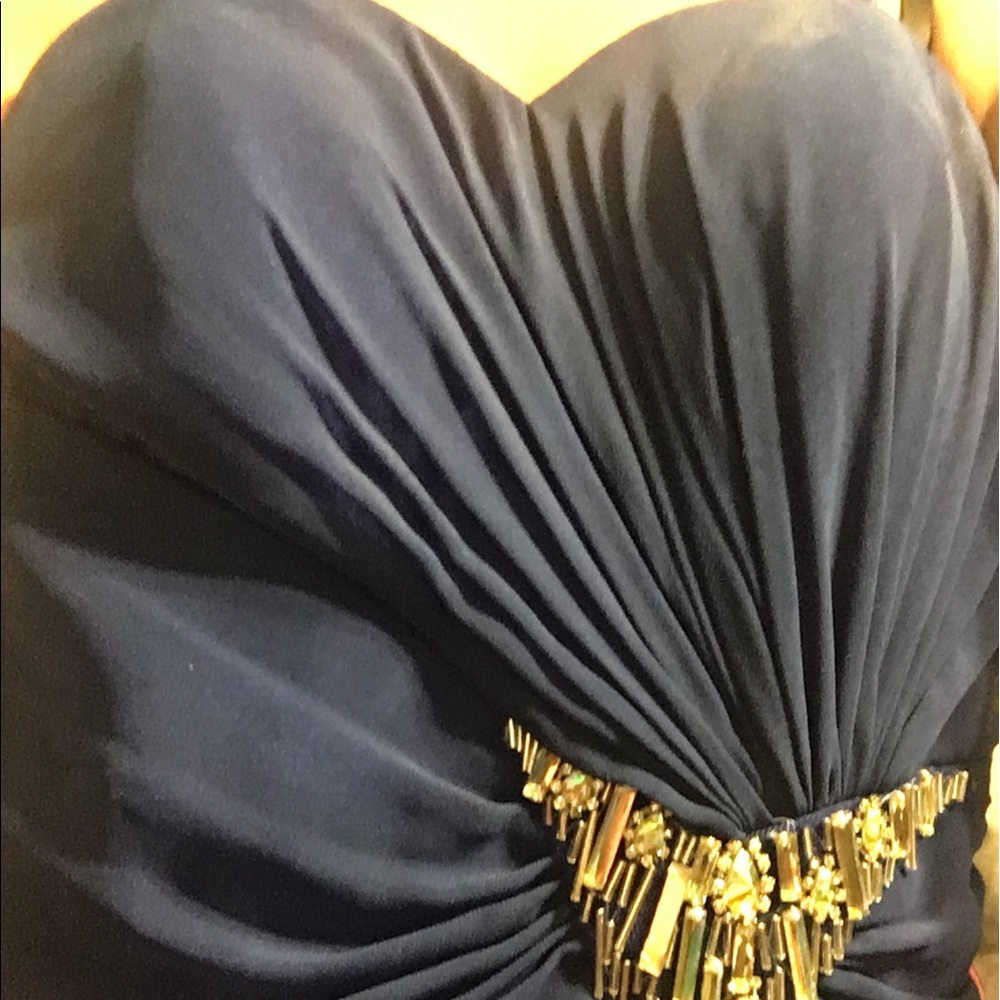 Sweetheart blue prom dress