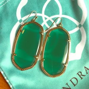 Large Green Kendra Scott Earrings