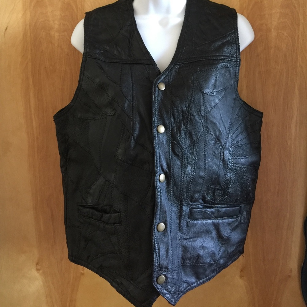 Italian Stone Design Leather Vest
