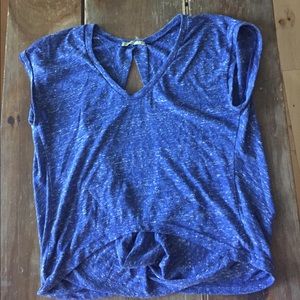 Slit back Blue Speckled Top!