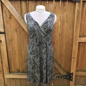 Christopher & Banks Black and Light Tan Dress