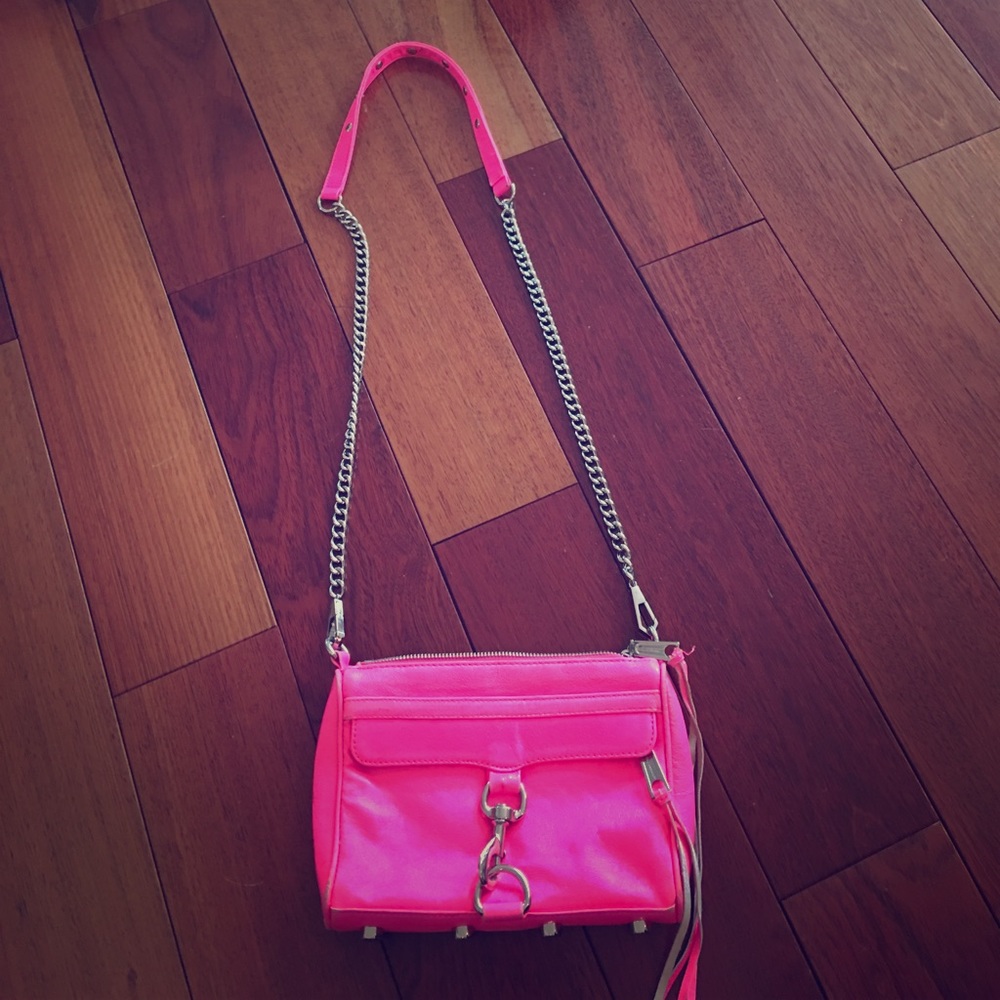 Rebecca Minkoff Neon Pink Mini Mac Crossbody