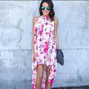 Brand new floral high low dress with tags