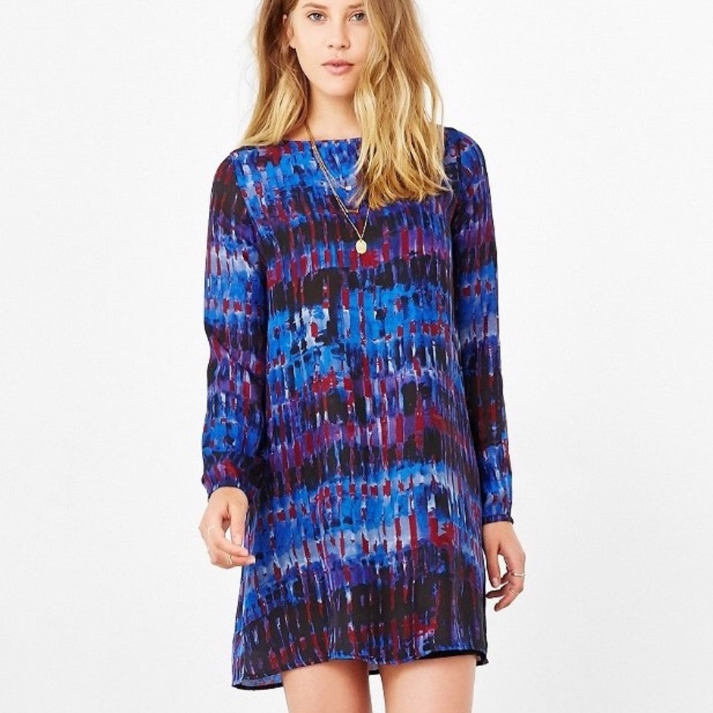 BB Dakota Watercolor Long Sleeve Dress