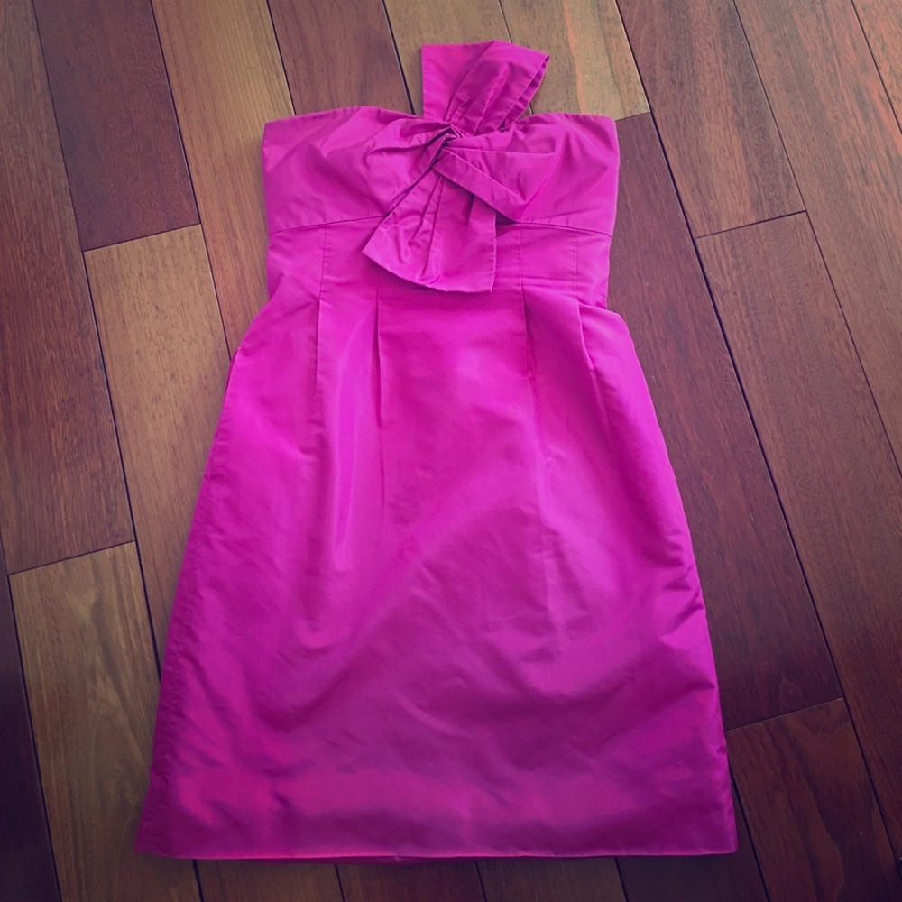 J.Crew Bow Monde Strapless Cocktail Dress