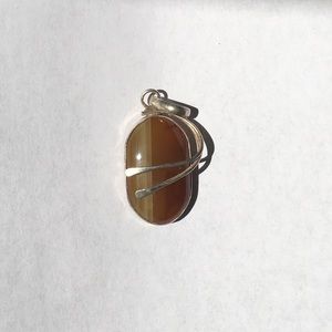 Sterling silver agate pendant