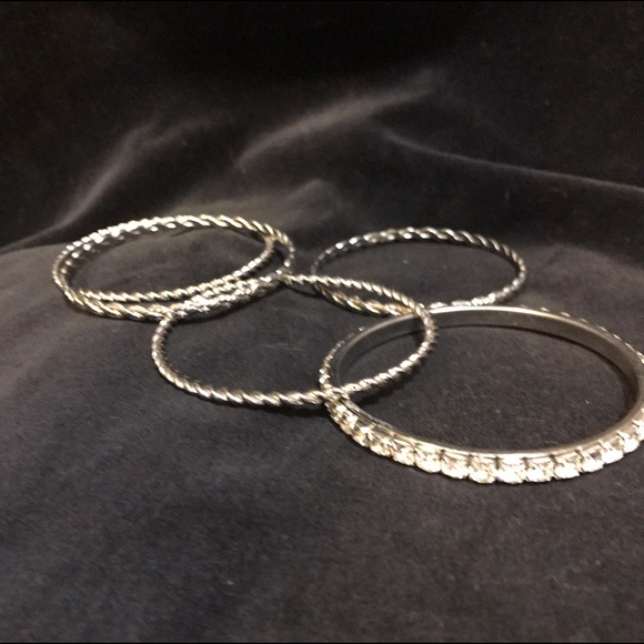 Silver bangle bracelets - Picture 3 of 5