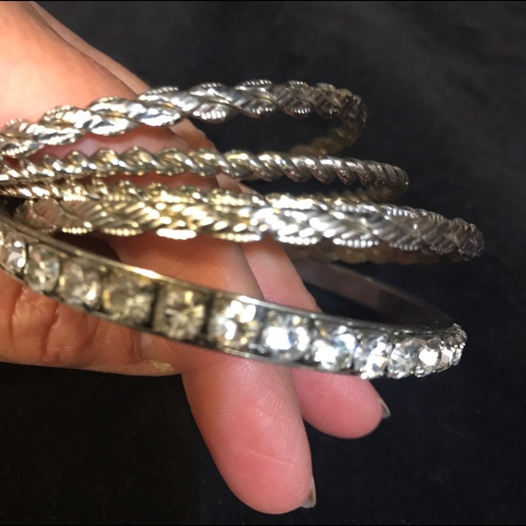 Silver bangle bracelets - Picture 5 of 5