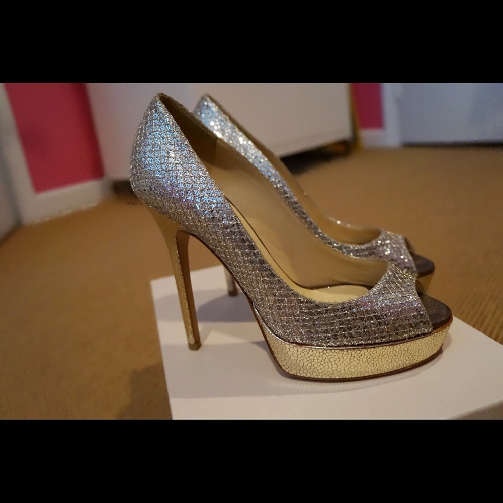 100% Authentic Jimmy Choo Peep-Toe Pump