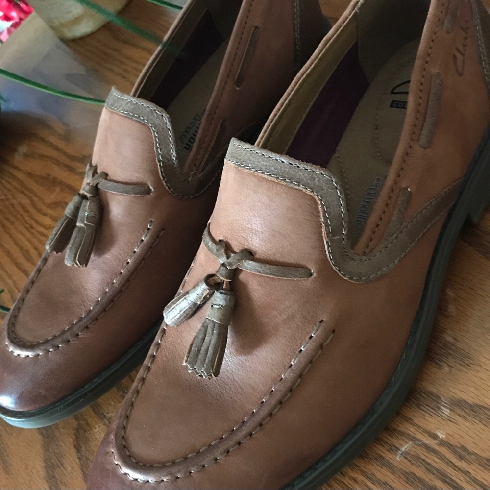 Clarks Men's 9.5M Leather Shoes Ortholite Sole