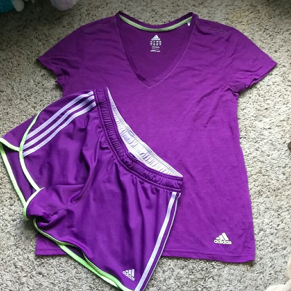 Adidas t-shirt and shorts