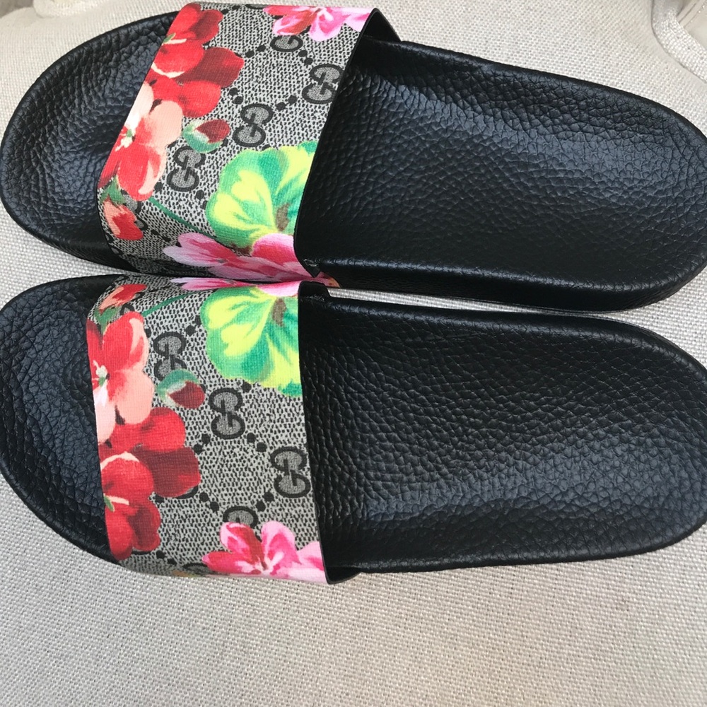 GG bloom slide slipper