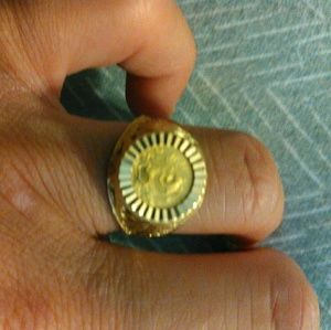 14k gold Panda money ring