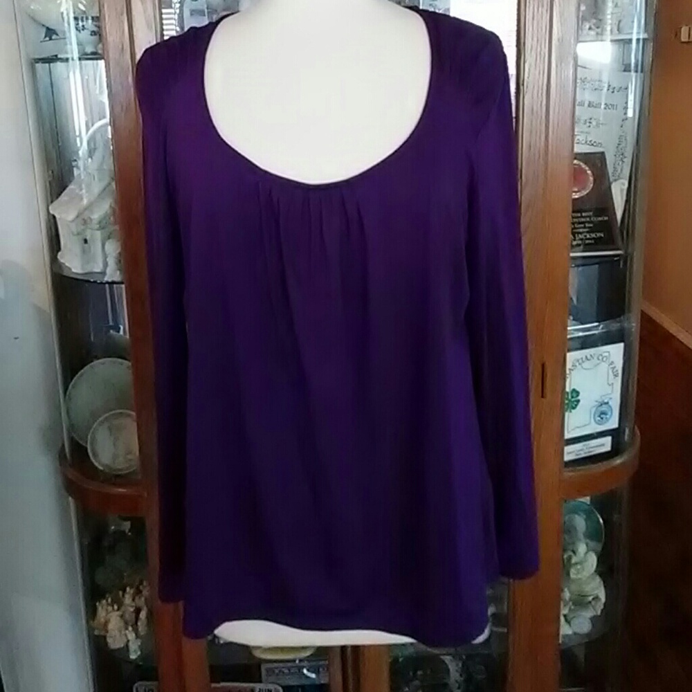 Long sleeve deep purple shirt