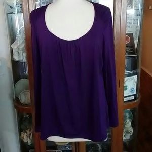 Long sleeve deep purple shirt