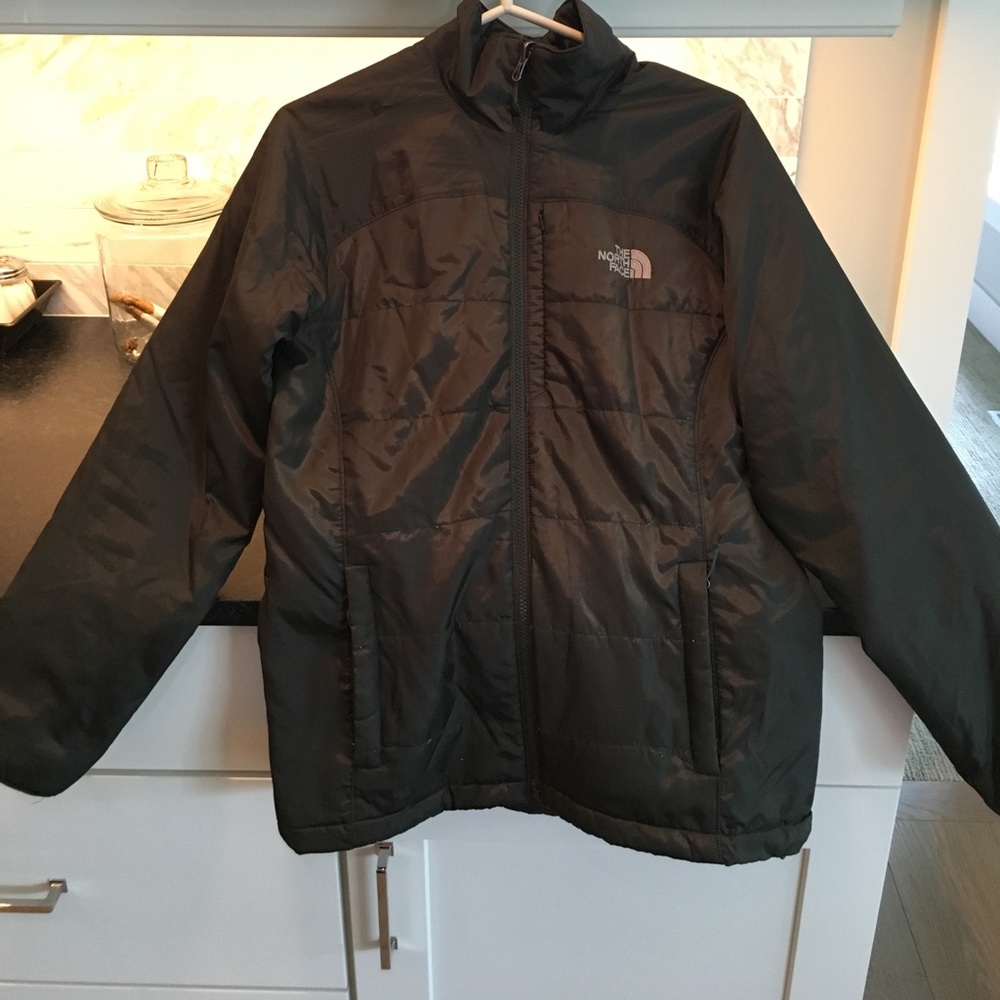 Lightly worn army green north face jacket