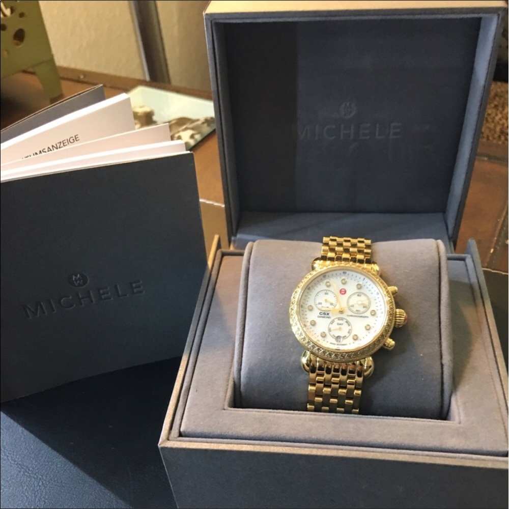Michelle CSX  gold diamond watch
