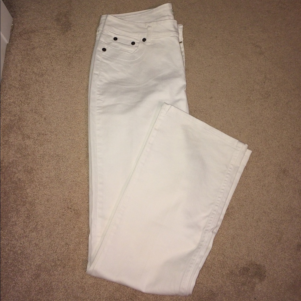 Boot cut white jeans