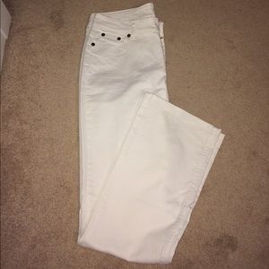 Boot cut white jeans