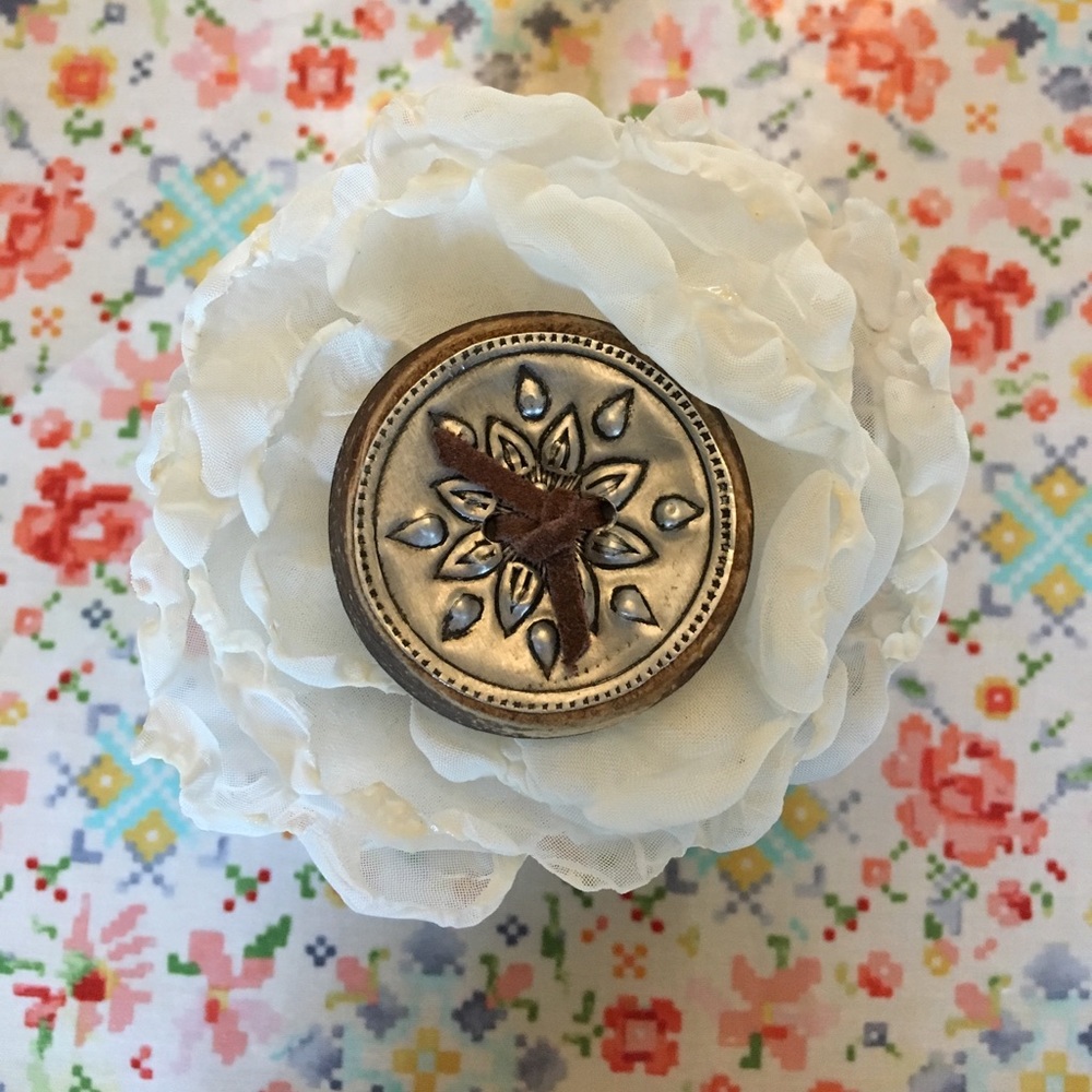 [OOAK] Cowgirl Denim Jean Flower Cuff