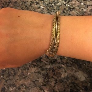 Gold feather alex & ani