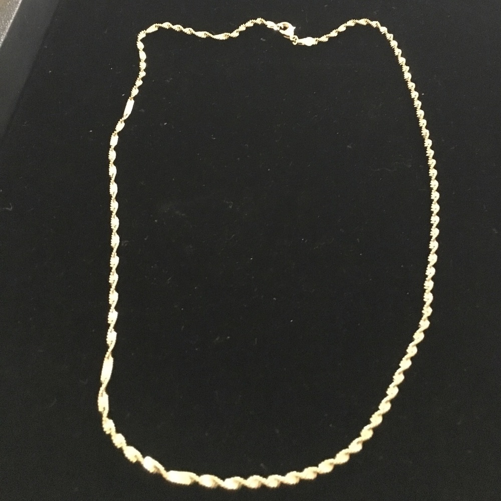 New gold plated twisted chain 2.5 mm, approx 20" l