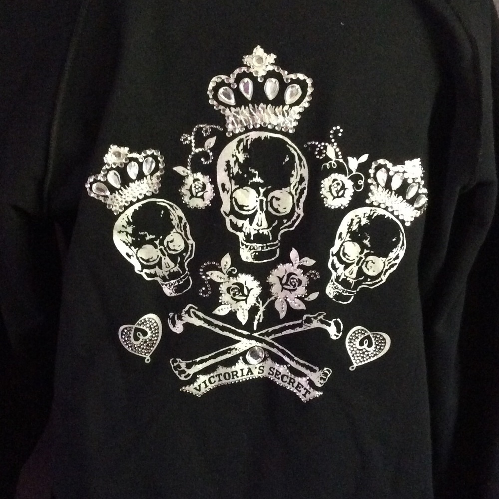 Victoria's Secret hoodie Skulls L