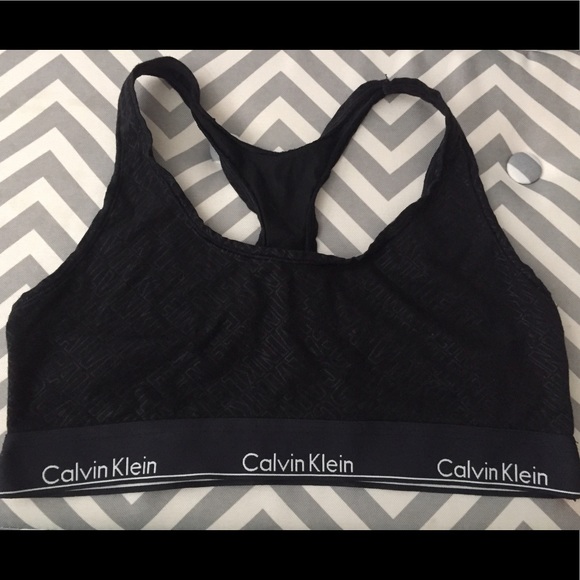 Calvin Klein Black Modern Crop Bra - Picture 1 of 4