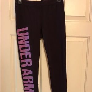 Women's full length Under Armour workout pants