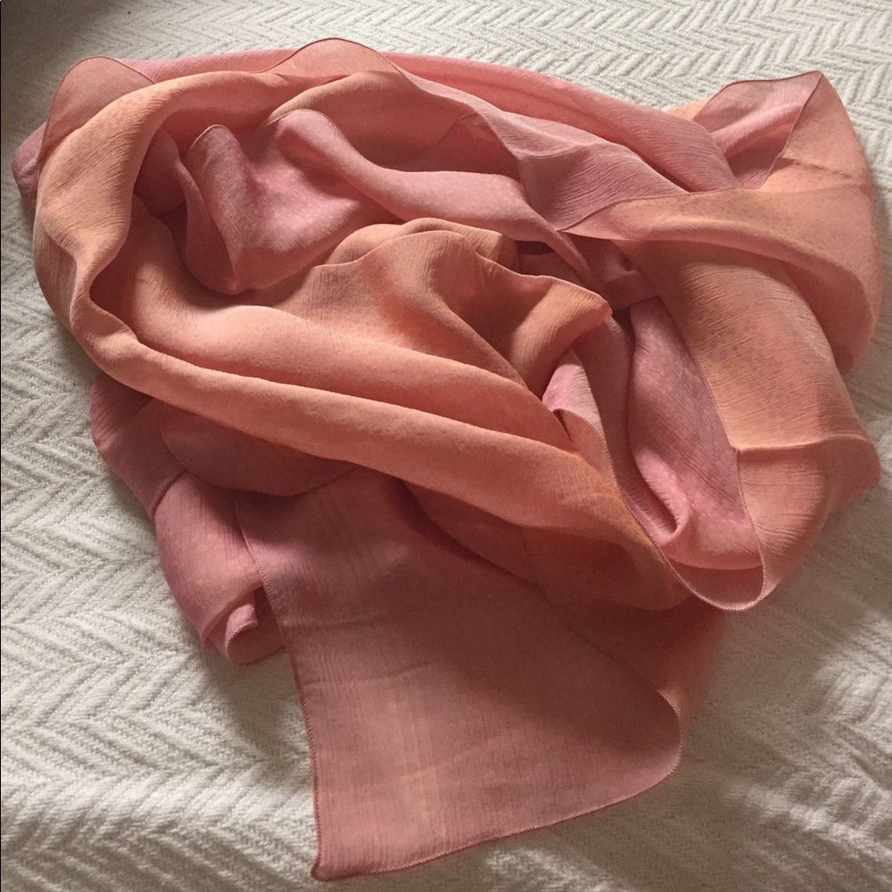Pink ombré Cornici silk scarf