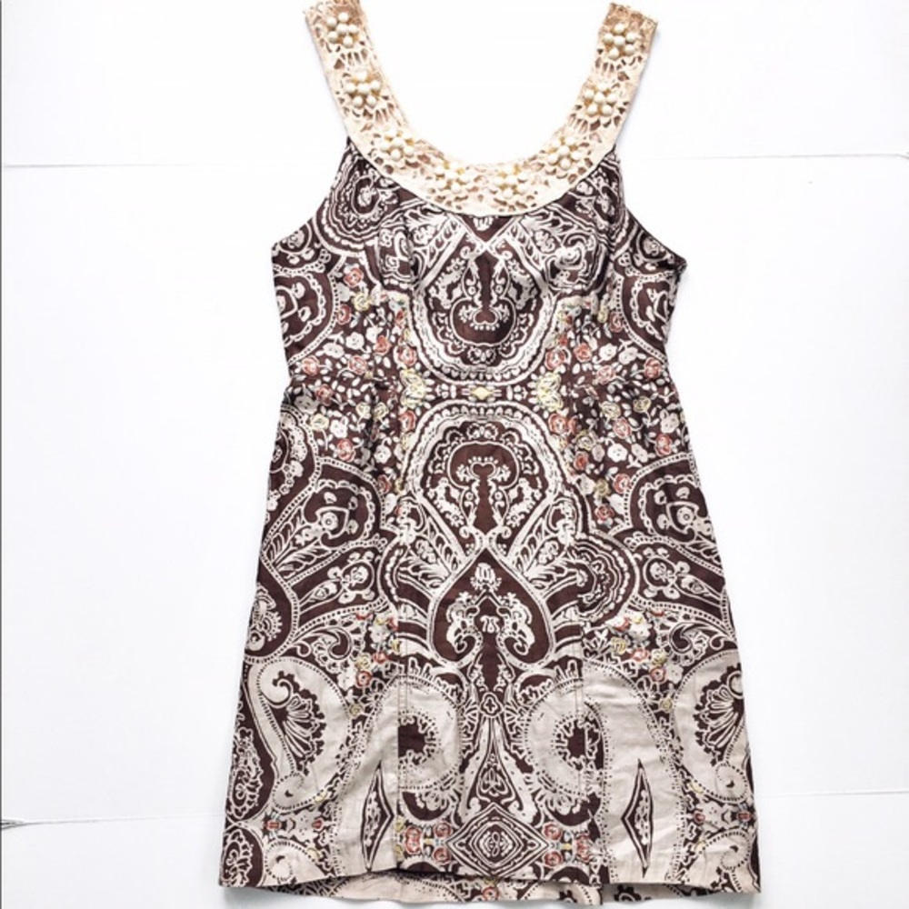FREE PEOPLE dress. Beautiful, embellished neckline