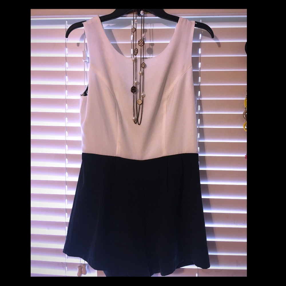 Adorable black & white romper