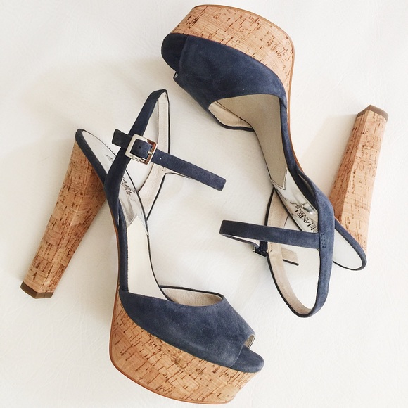 MICHAEL Michael Kors Shoes - Michael Kors Lucia Suede Platform Heels