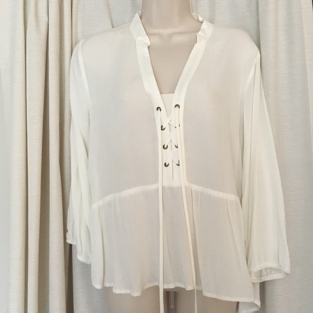 Forever 21 Lace-Up Top