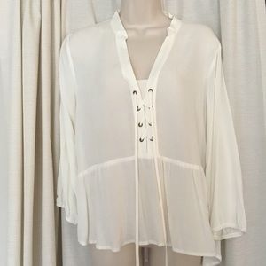 Forever 21 Lace-Up Top