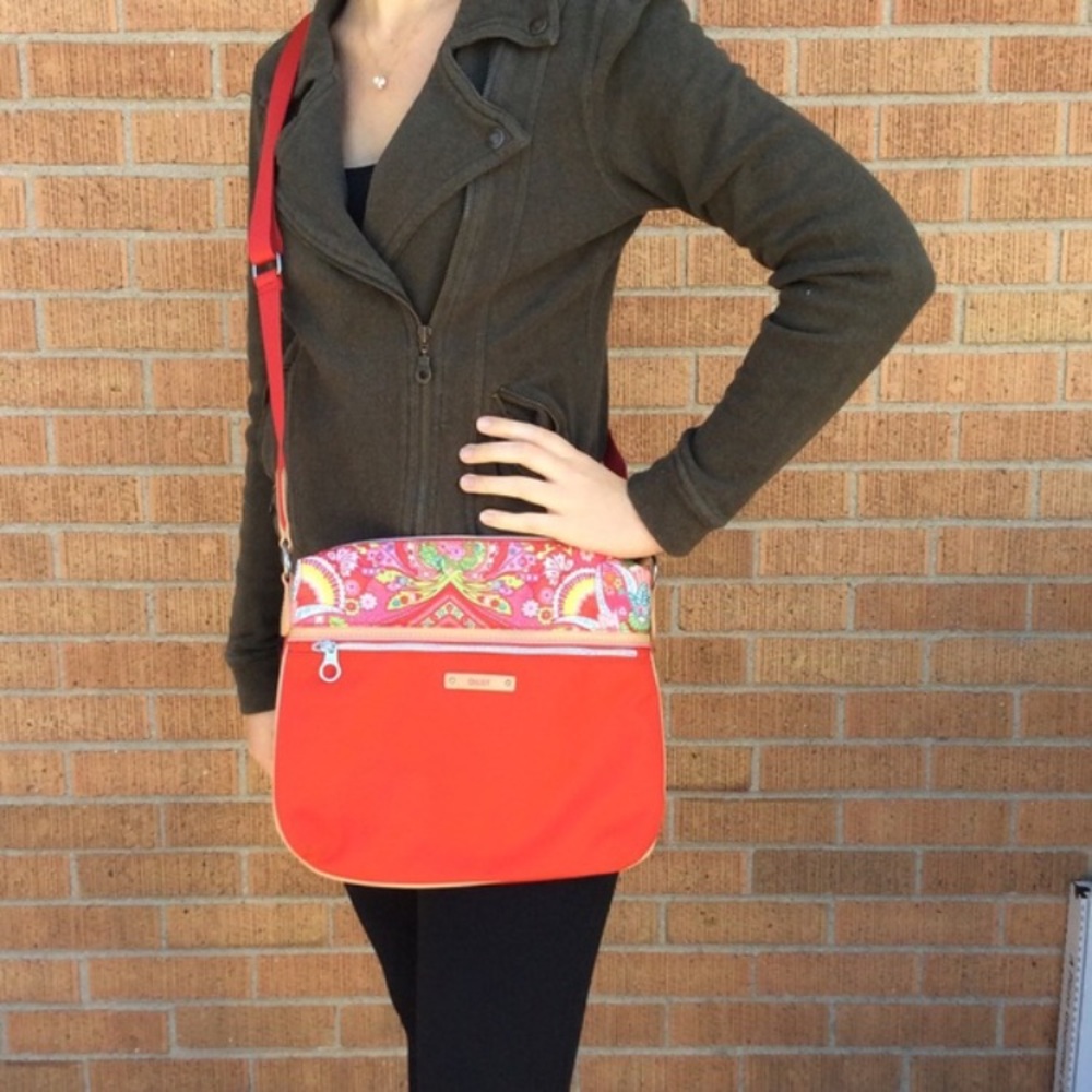 Super cut red cross body purse