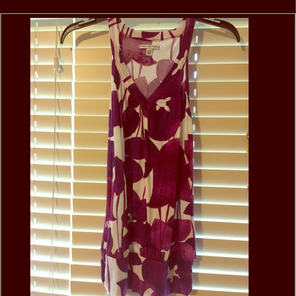 Purple and white tunic