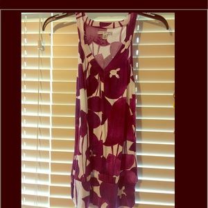Purple and white tunic