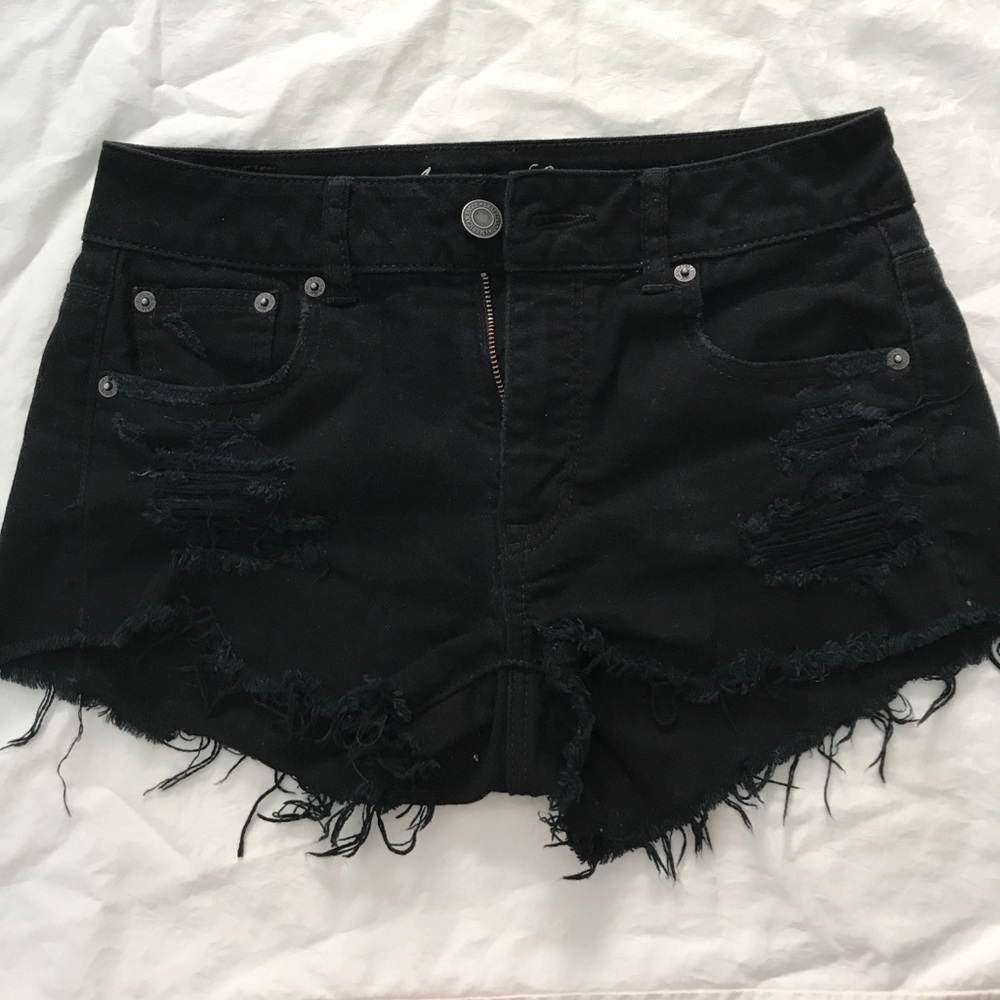 american eagle high rise shorts