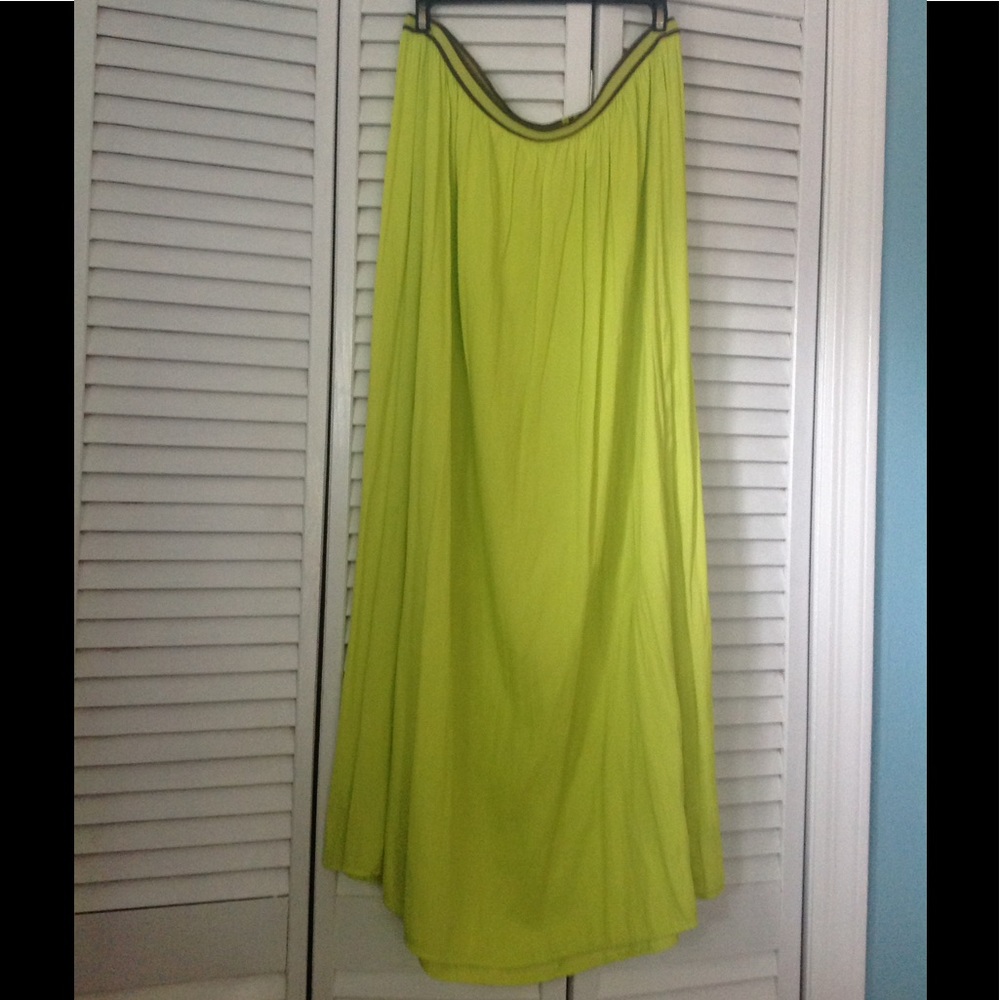 Chartreuse Maxi Skirt