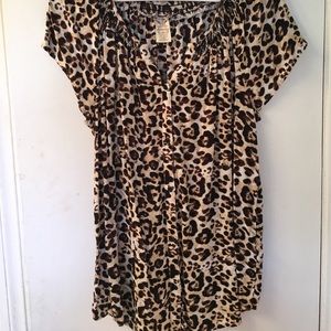 Button down Cheetah Print Top