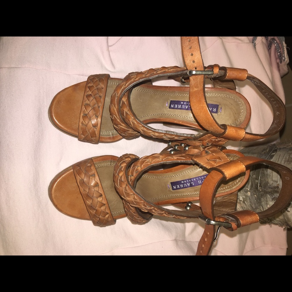Ralph Lauren polo platform heels