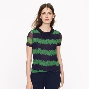 Jcrew silk ruffle tee LIKE BRAND NEW